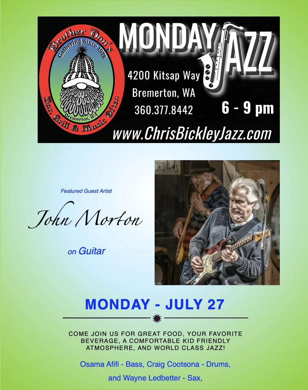 Monday Jazz @ Brother Don's 