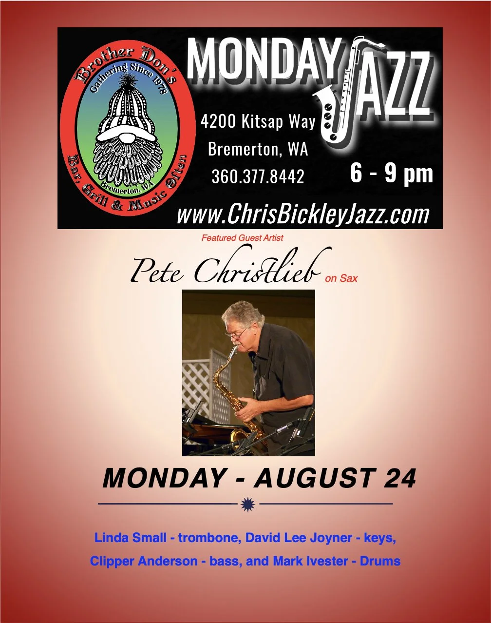 Monday Jazz @ Brother Don's (Copy)