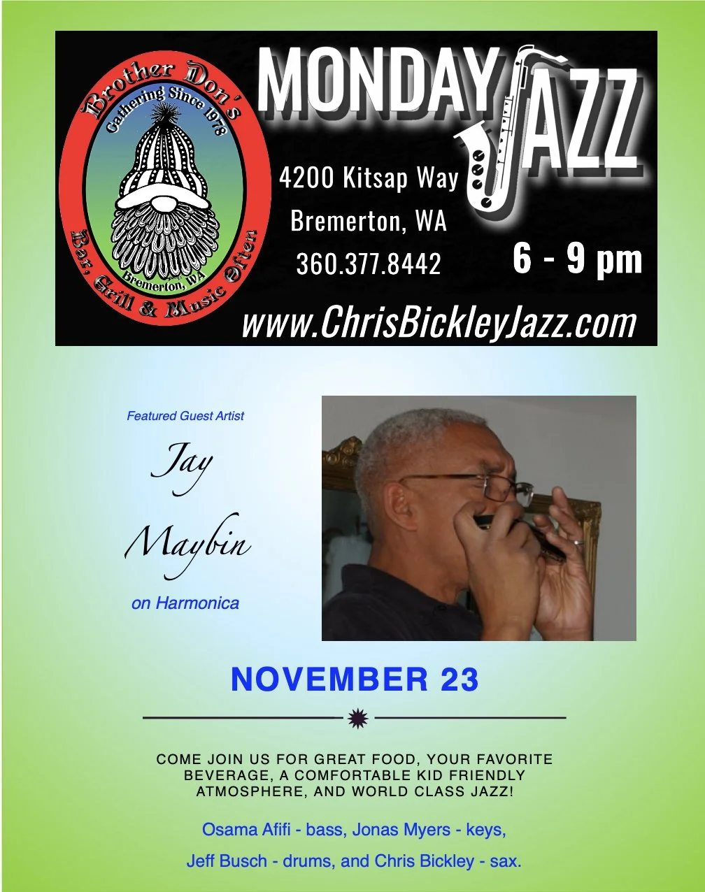 Monday Jazz @ Brother Don's 