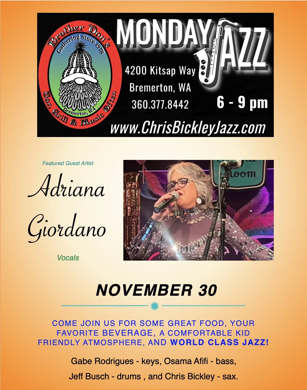 Monday Jazz @ Brother Don's