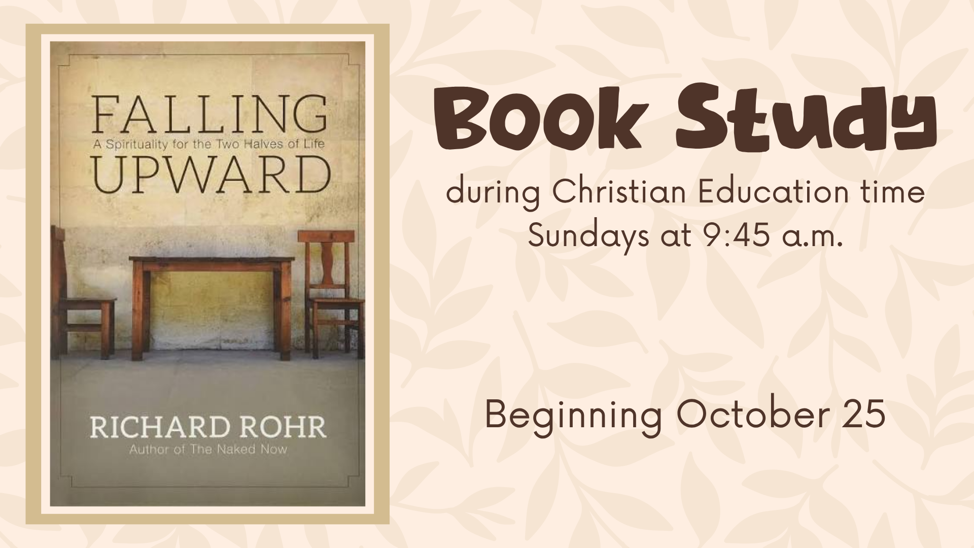 Christian Education Book Study: Falling Upward