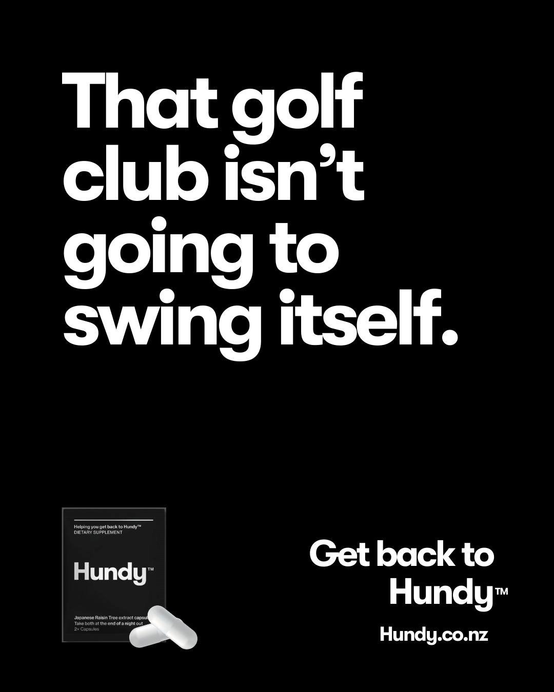 Hundy helps you recover while you sleep&hellip; so you can still swing hard the next day. ⛳️

Wake up sharp with Hundy and own your weekend.