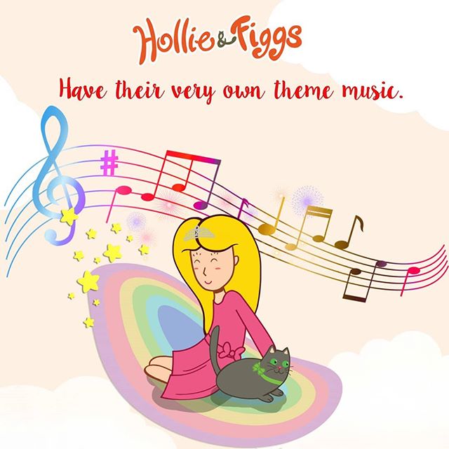 Hollie and Figgs have their very own theme music. Its so cute. You can hear it if you go on my website www.hollieansfiggs.co.uk or to the link in my profile.
Let me know what you think. 🎤🎼🎹🎧💜