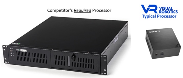“They” require a 19” rack mount processor. We are fine with an I7-class PC such as the BRIX computer on the right- and we still run faster.
