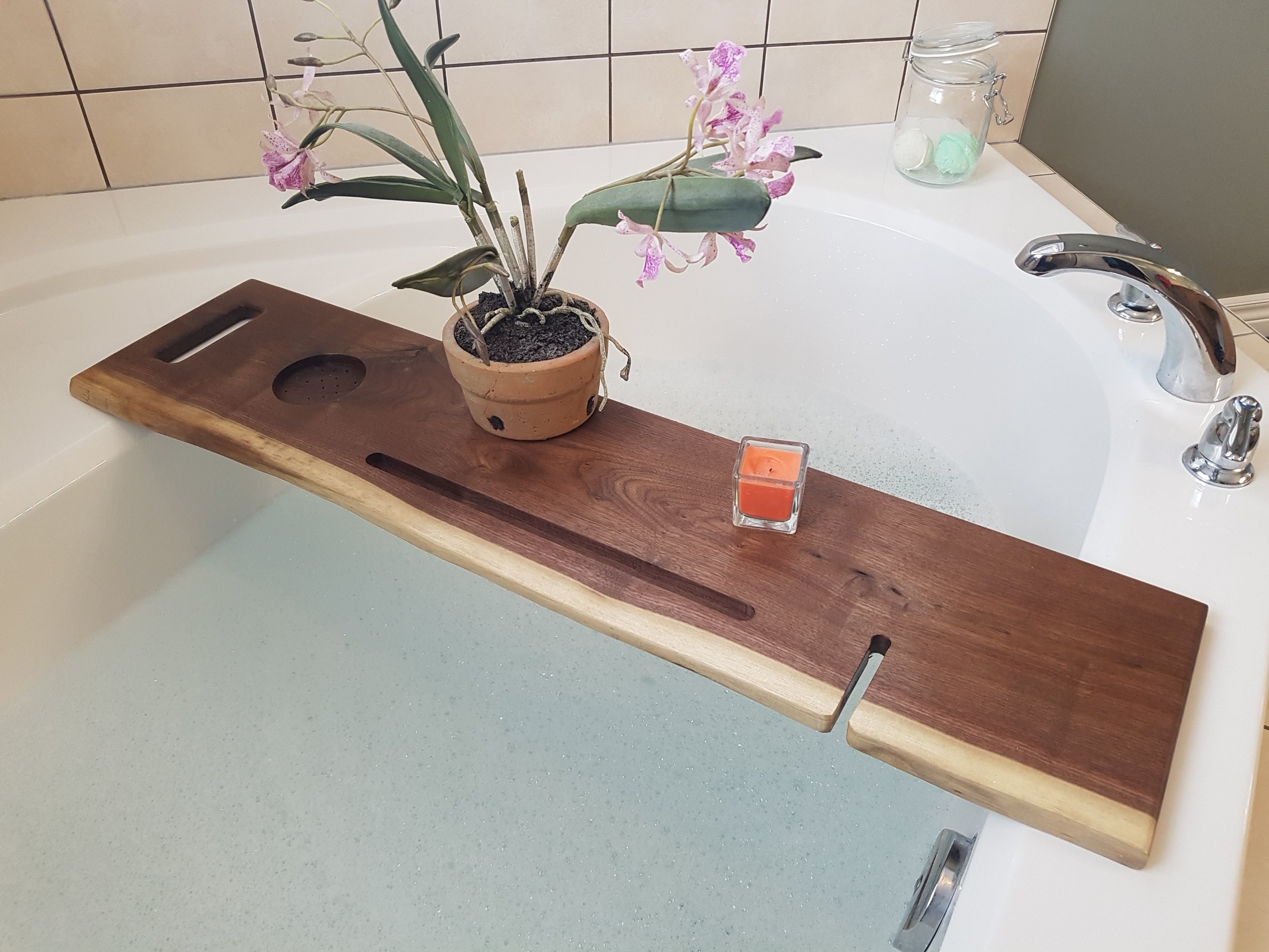 Wood Bathtub Tray, Bathtub Board, Bath Plank, Wooden Bath Caddy