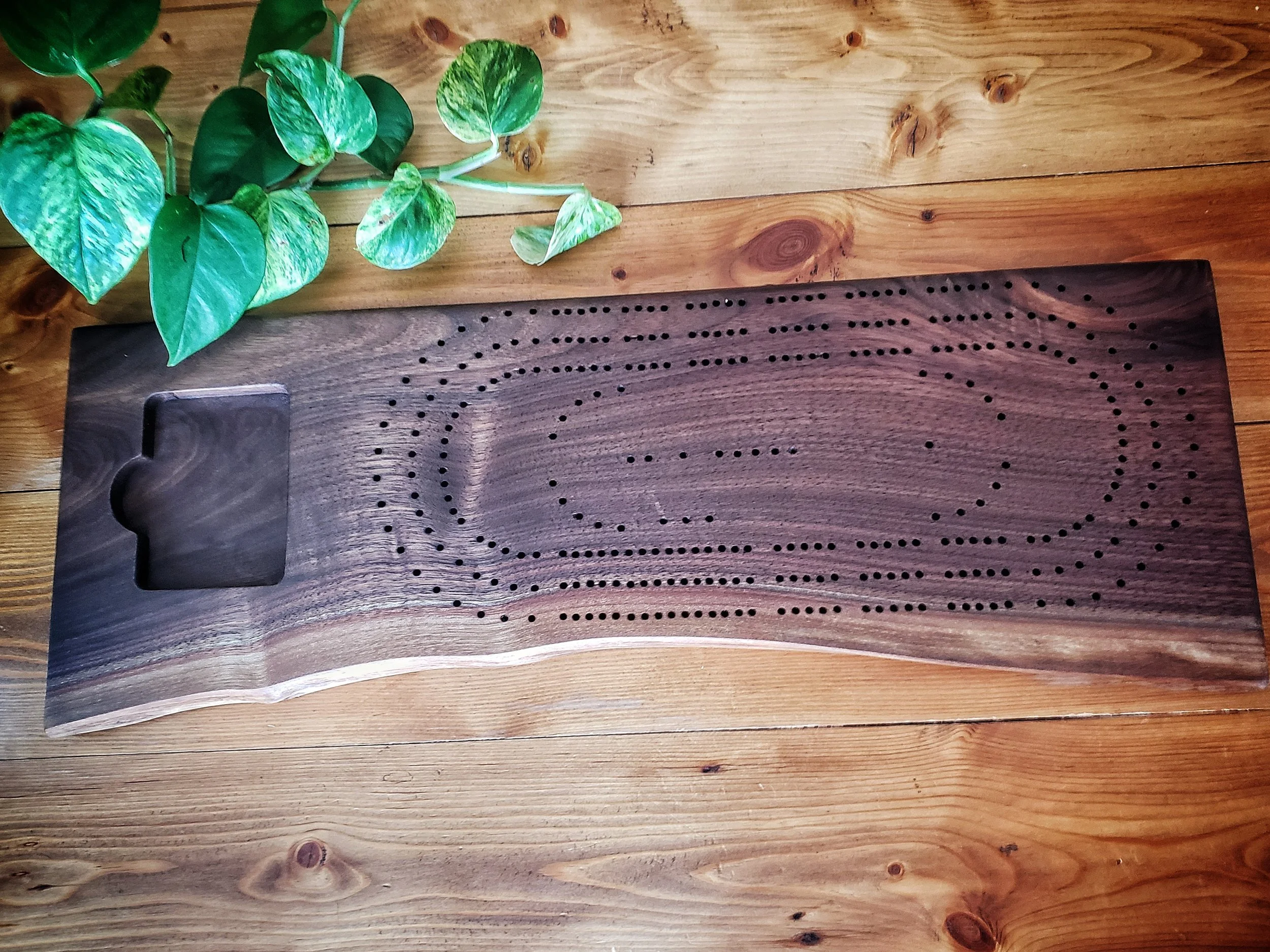Live Edge Cribbage Board