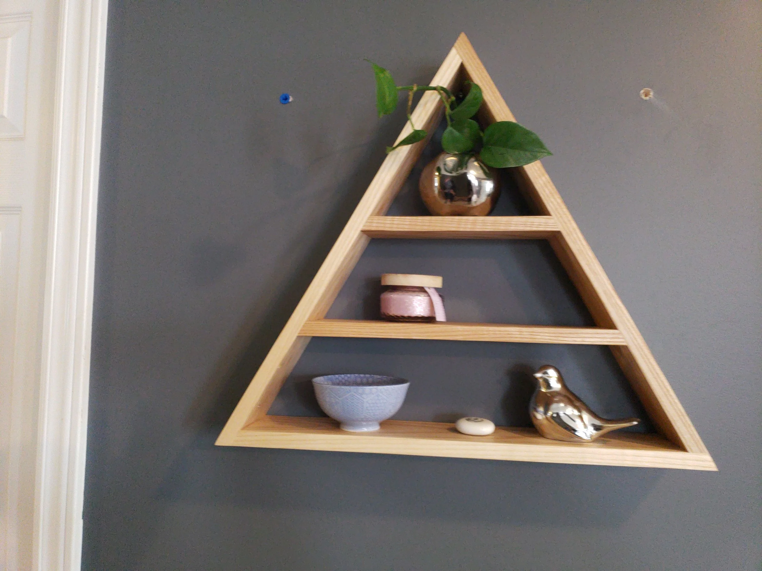 9 way triangle shelf