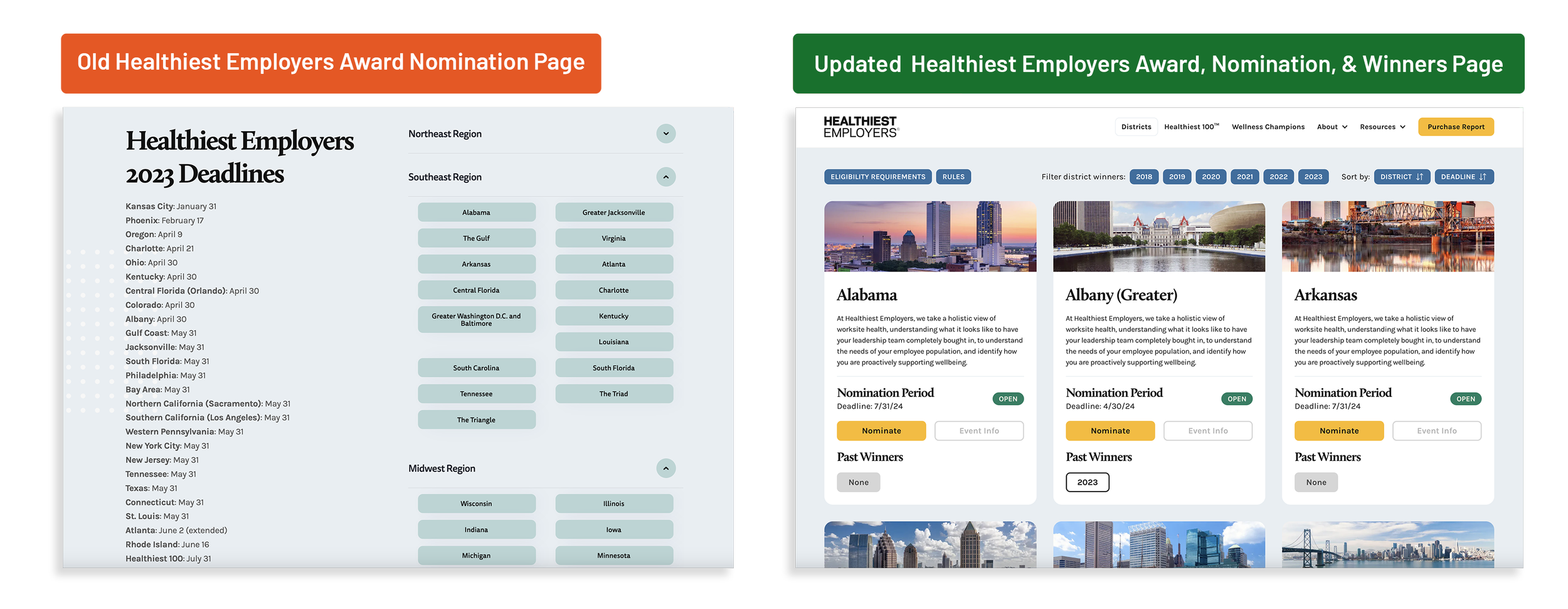   Healthiest Employers Award &amp; Nomination Page  