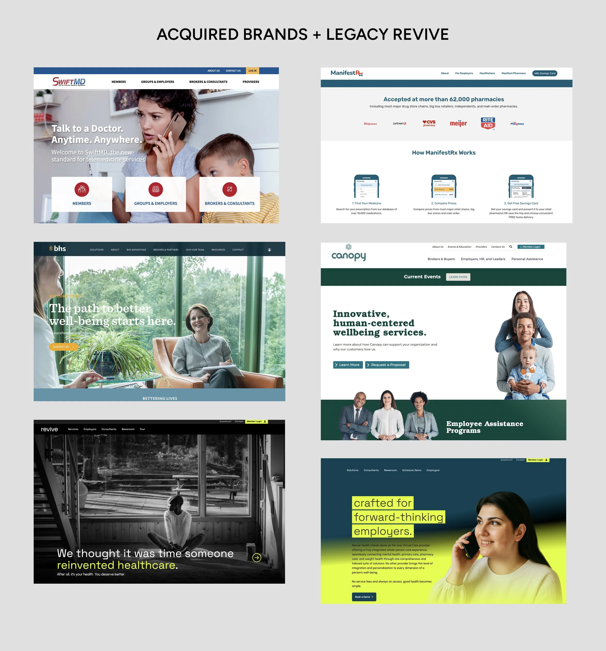  Several brands converging into one unified user experience. 