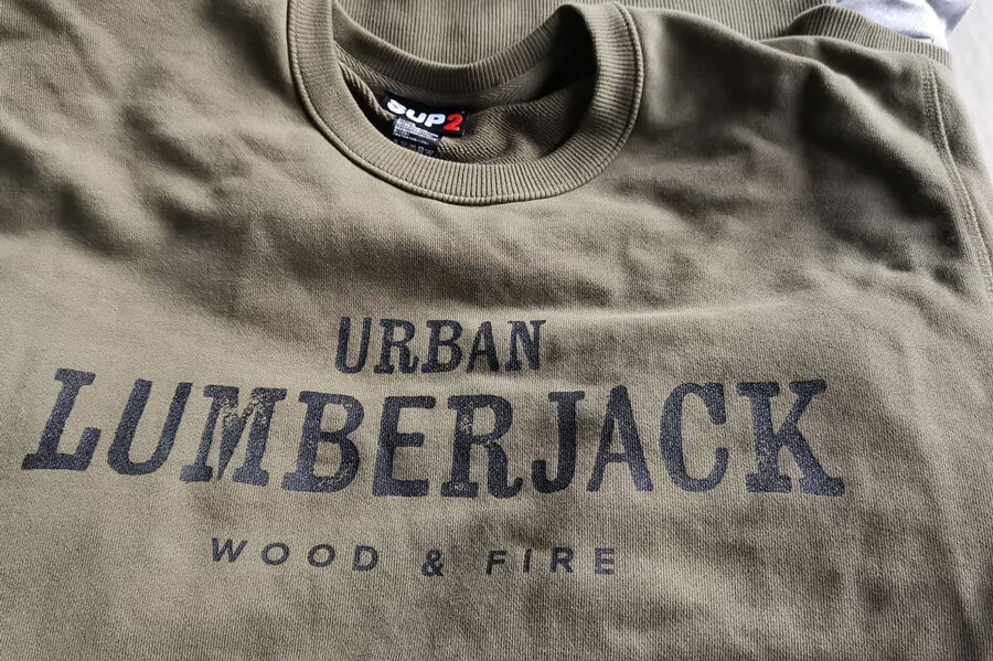 Urban Lumberjack Sweatshirt Army Green Detail