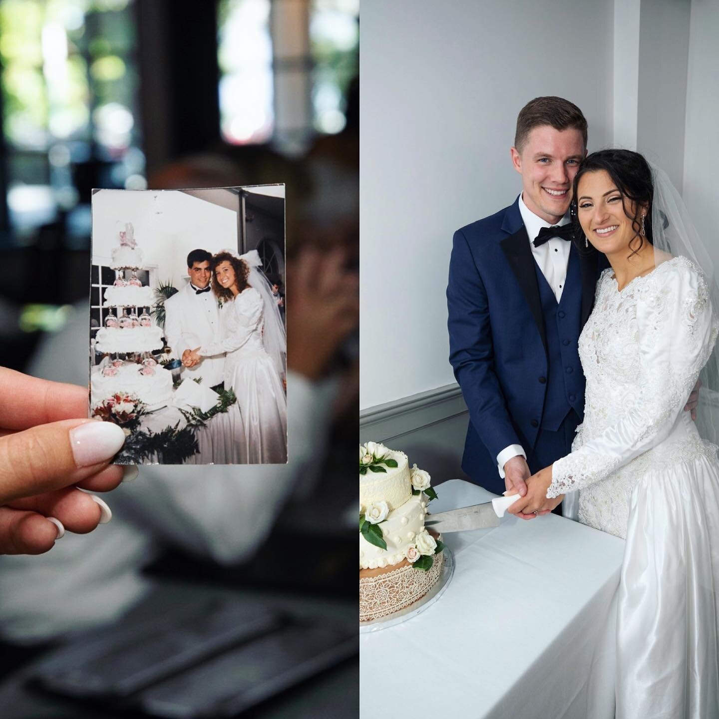 This wedding was rich with traditions. The bride wore her mother&rsquo;s wedding dress and we recreated her parents&rsquo; wedding photo during the reception!
#somethingborrowed #somethingoldsomethingnew #ctweddingphotographer #ctwedding
