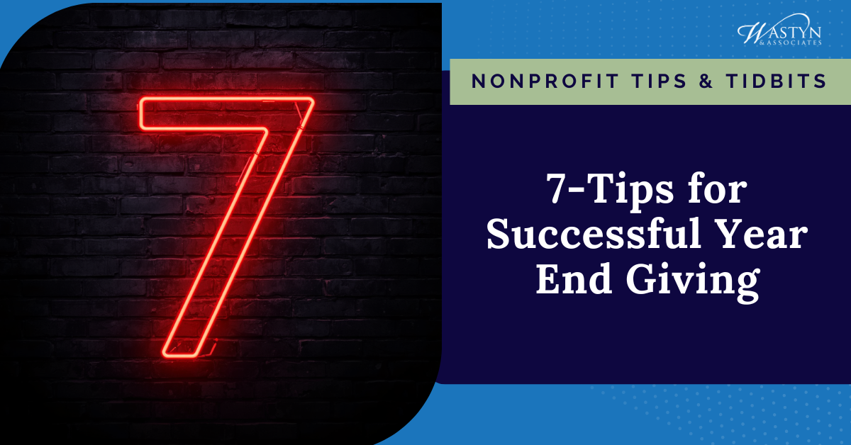 7-Tips for Successful Year End Giving