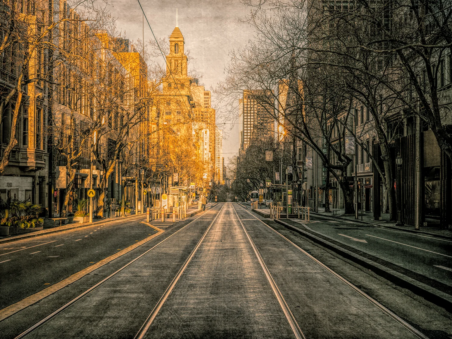 Grunge Collins Street 4:3 Large Format