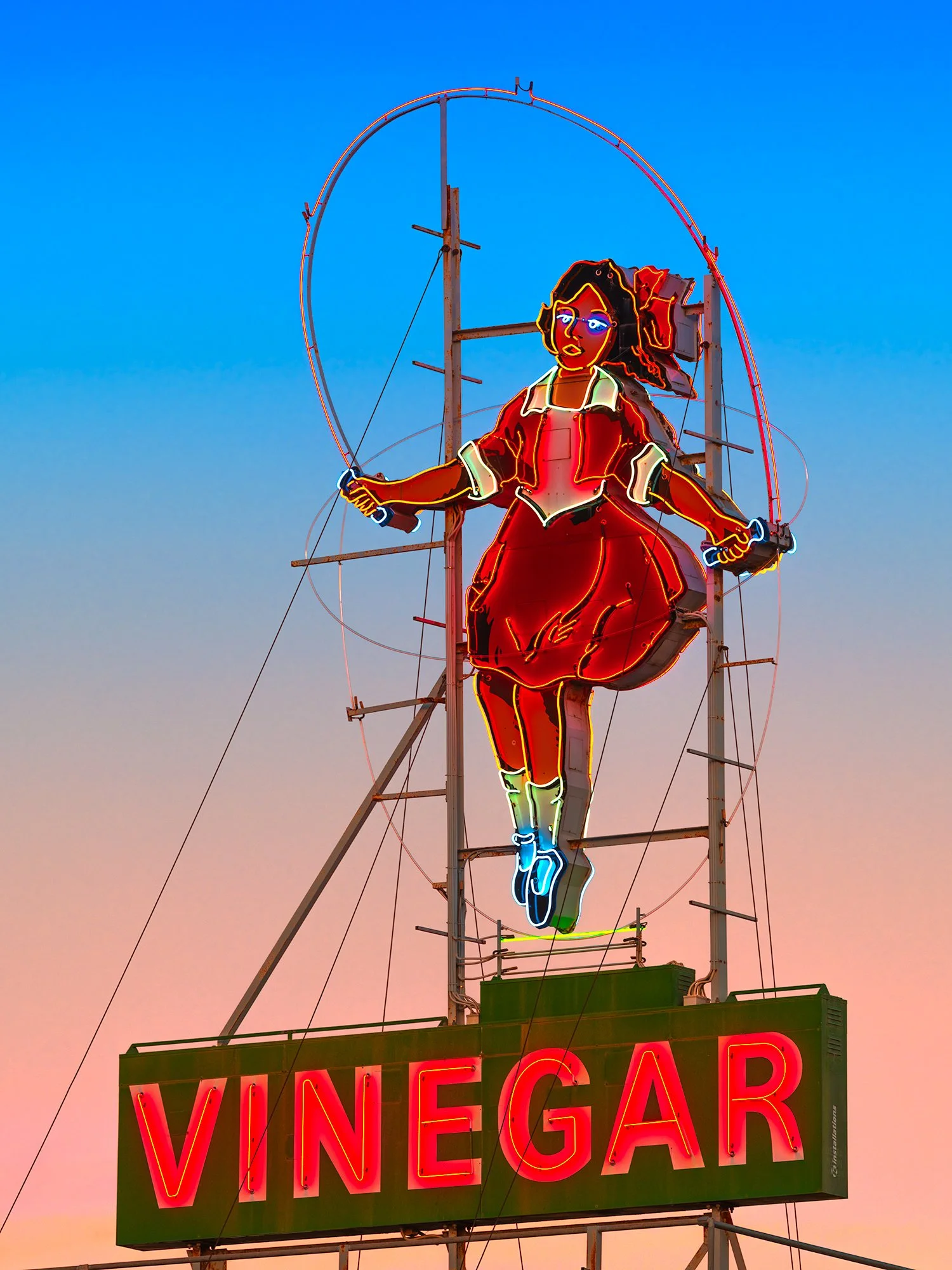 Skipping Girl Neon Sign: Category - Structures