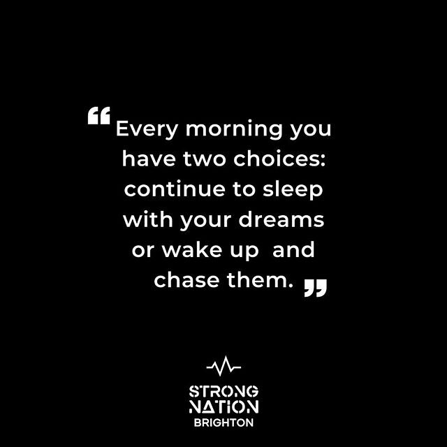 🙌🏽 I think we have all been in this situation where you have no drive or motivation at times and bed just seems so much easier. But as soon as your up and out and starting the day you feel so much better for it! 
Get up and start chasing your dream