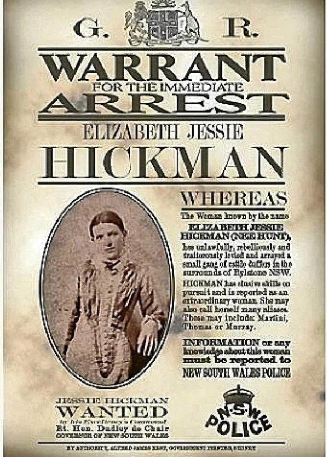 A wanted poster for Jessie Hickman c. 1920