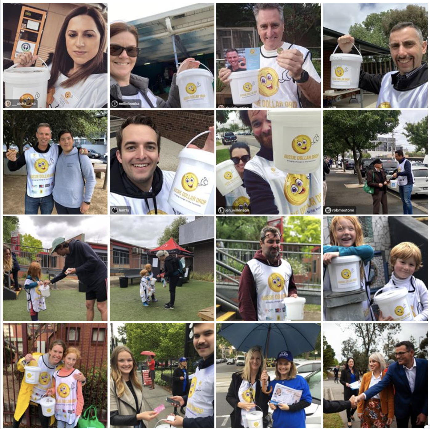 Our incredible Aussie Dollar Drop volunteers, out and about on Election Day.