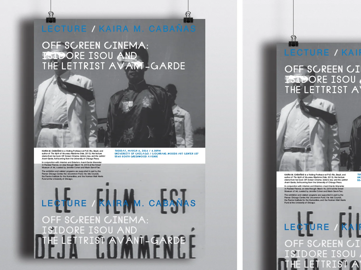 Poster Design, Graphic Design, Typography, EA Projects, Elizabeth Azen, Lettrist, Isidore Isou, University of Chicago