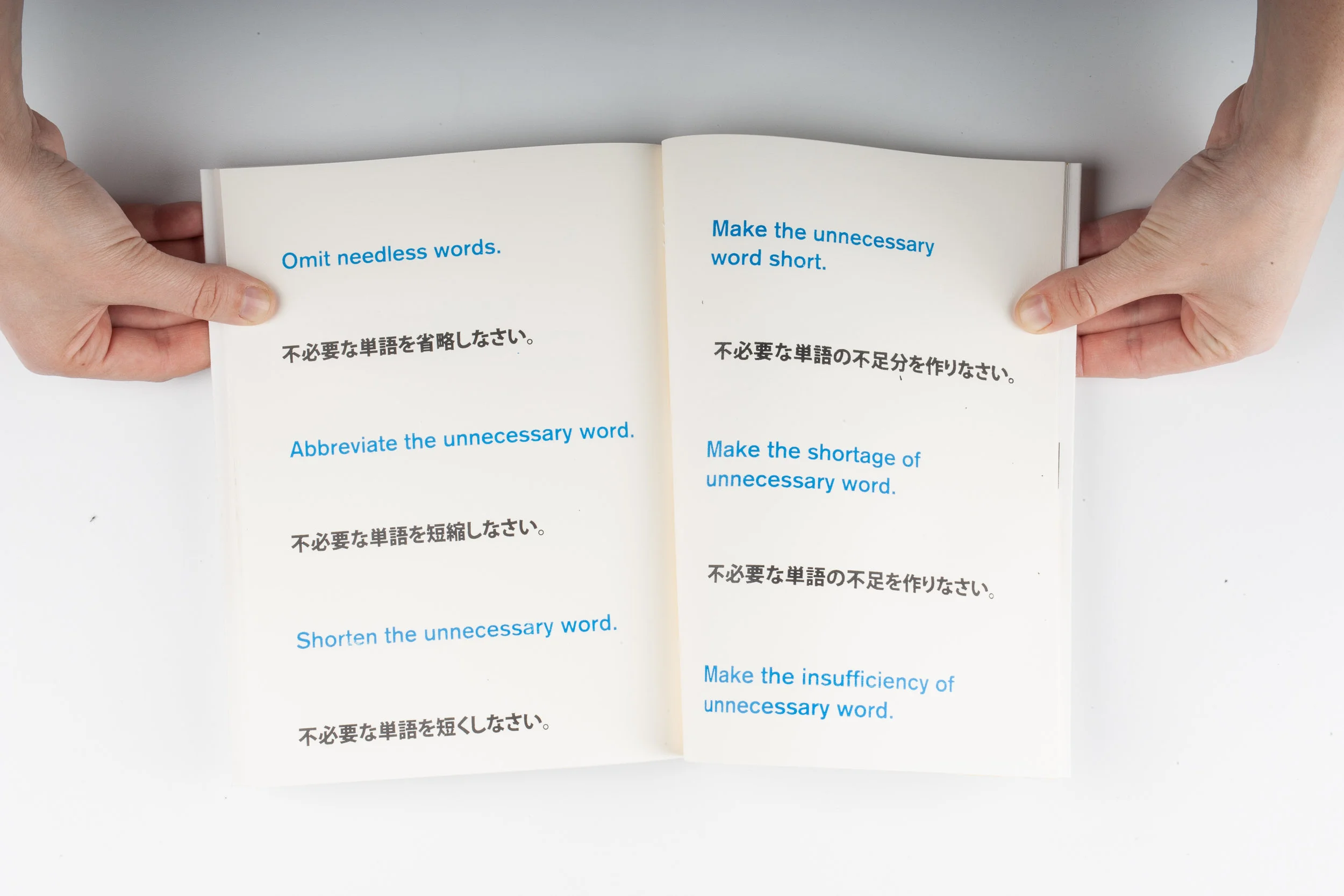 English as a First, Third & Fifth Language, Elizabeth Azen, artist book, graphic design, typography, screen printing