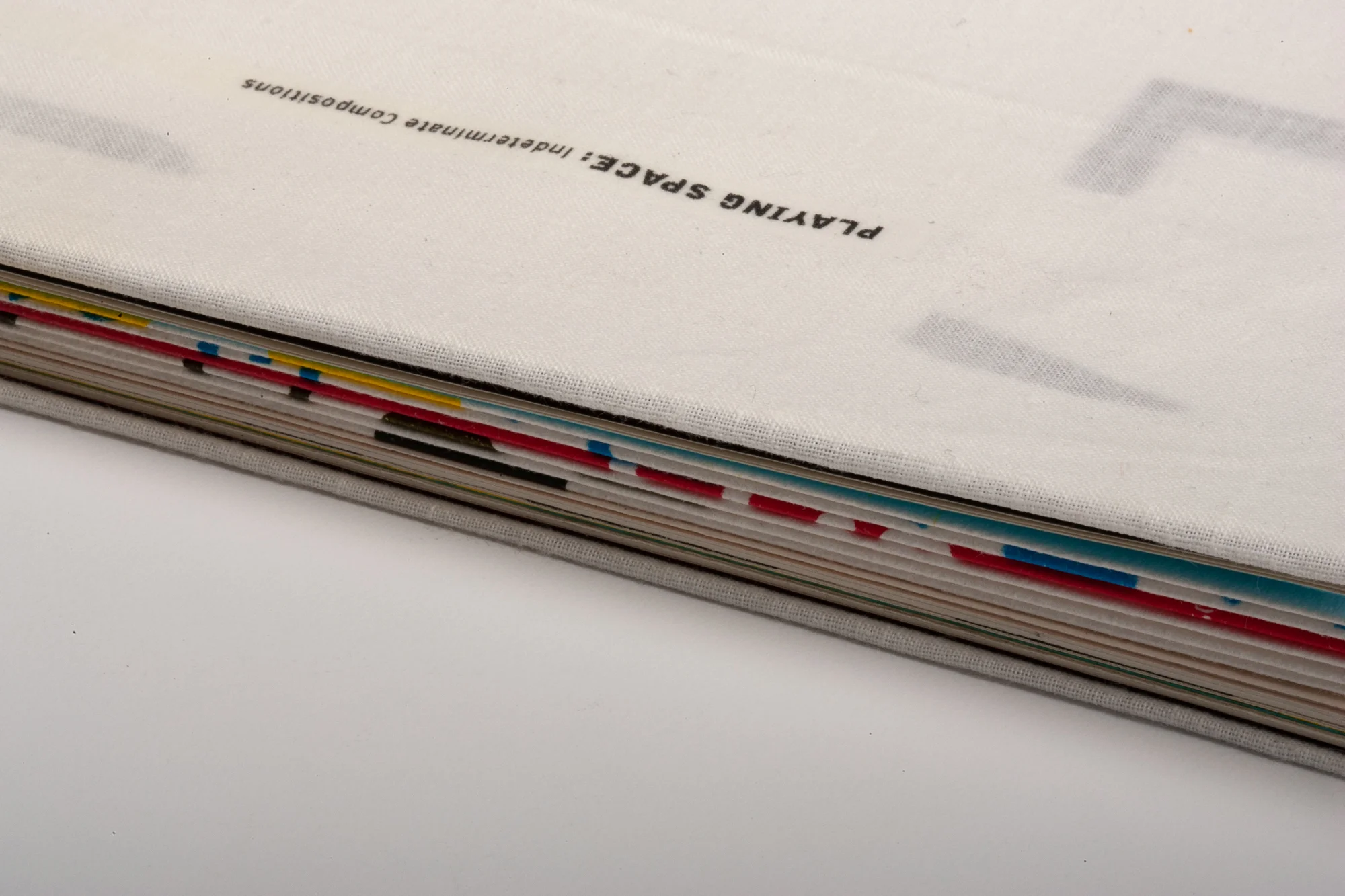 Playing Space, Elizabeth Azen, artist book, book design, graphic design, typography, screen printing, small press, John Cage, indeterminate compositions, Marshall McLuhan, Umberto Eco