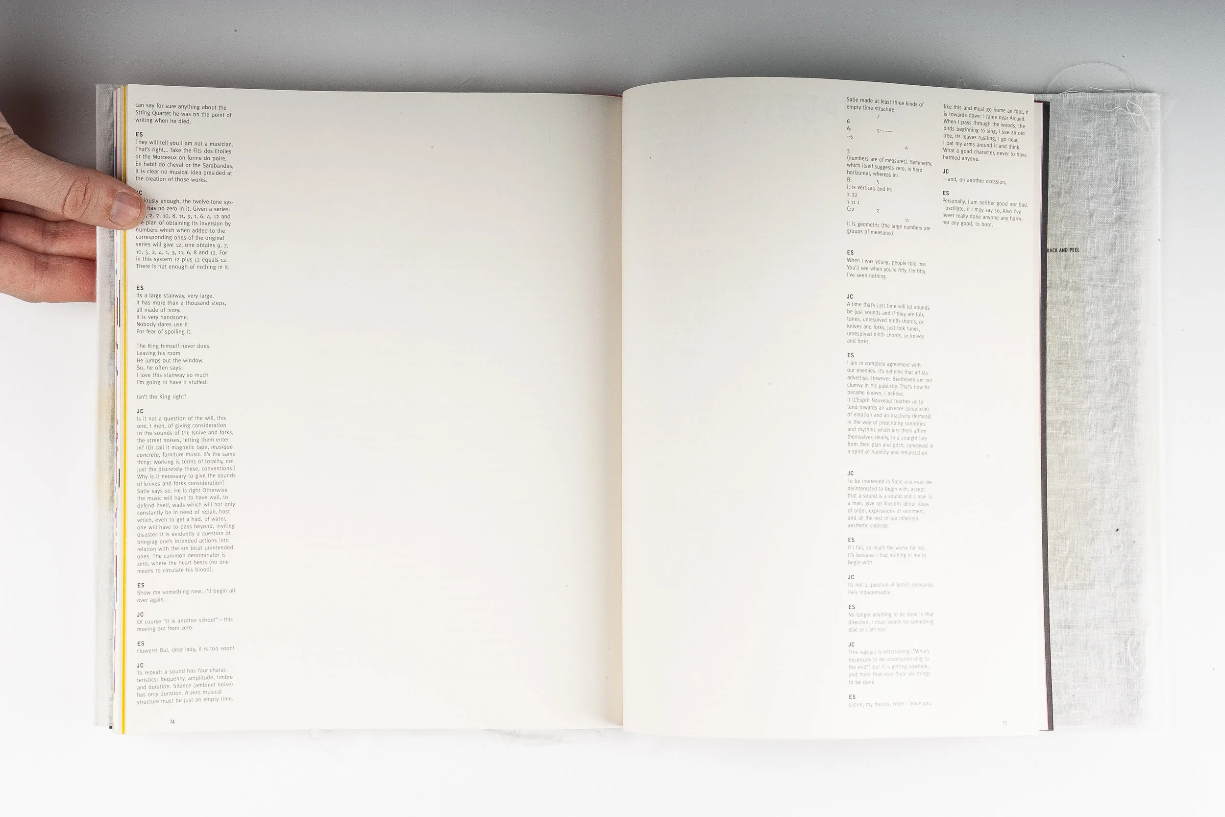Playing Space, Elizabeth Azen, artist book, book design, graphic design, typography, screen printing, small press, John Cage, indeterminate compositions, Marshall McLuhan, Umberto Eco