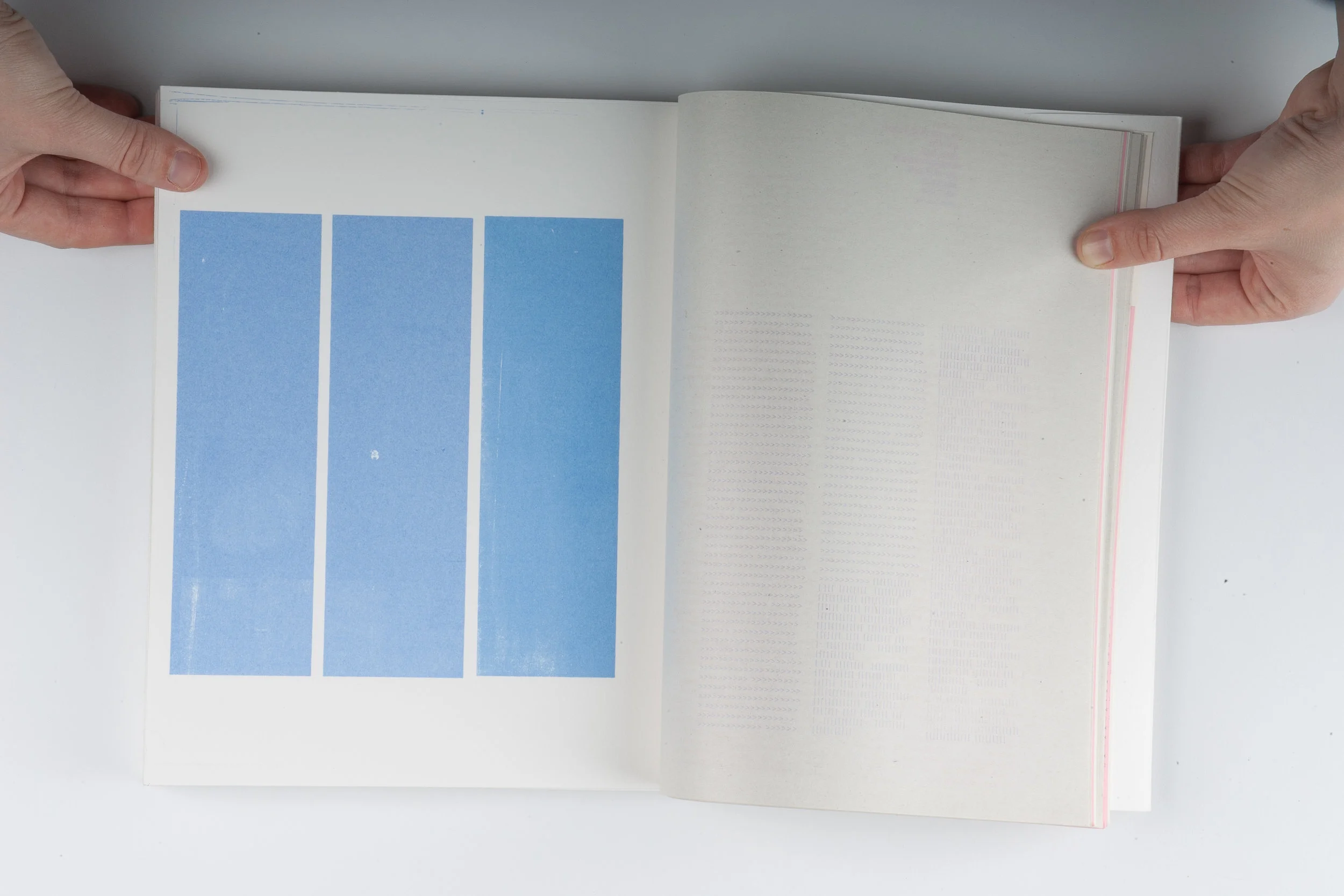 Sound Field, Elizabeth Azen, artist book, book design, graphic design, typography, grid, screen printing, small press, ambient music, Brian Eno, Jean-Michel Jarre