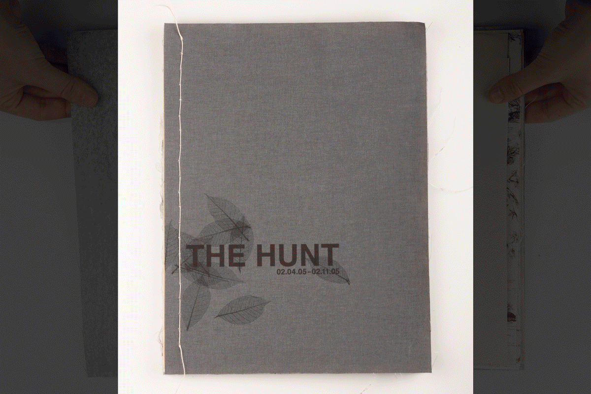 The Hunt, Elizabeth Azen, artist book, book design, graphic design, typography, Comme des Garcons, small press, lookbook, look book, fashion, Rei Kawakubo, Junya Watanabe, Dia Beacon, New York, Myth