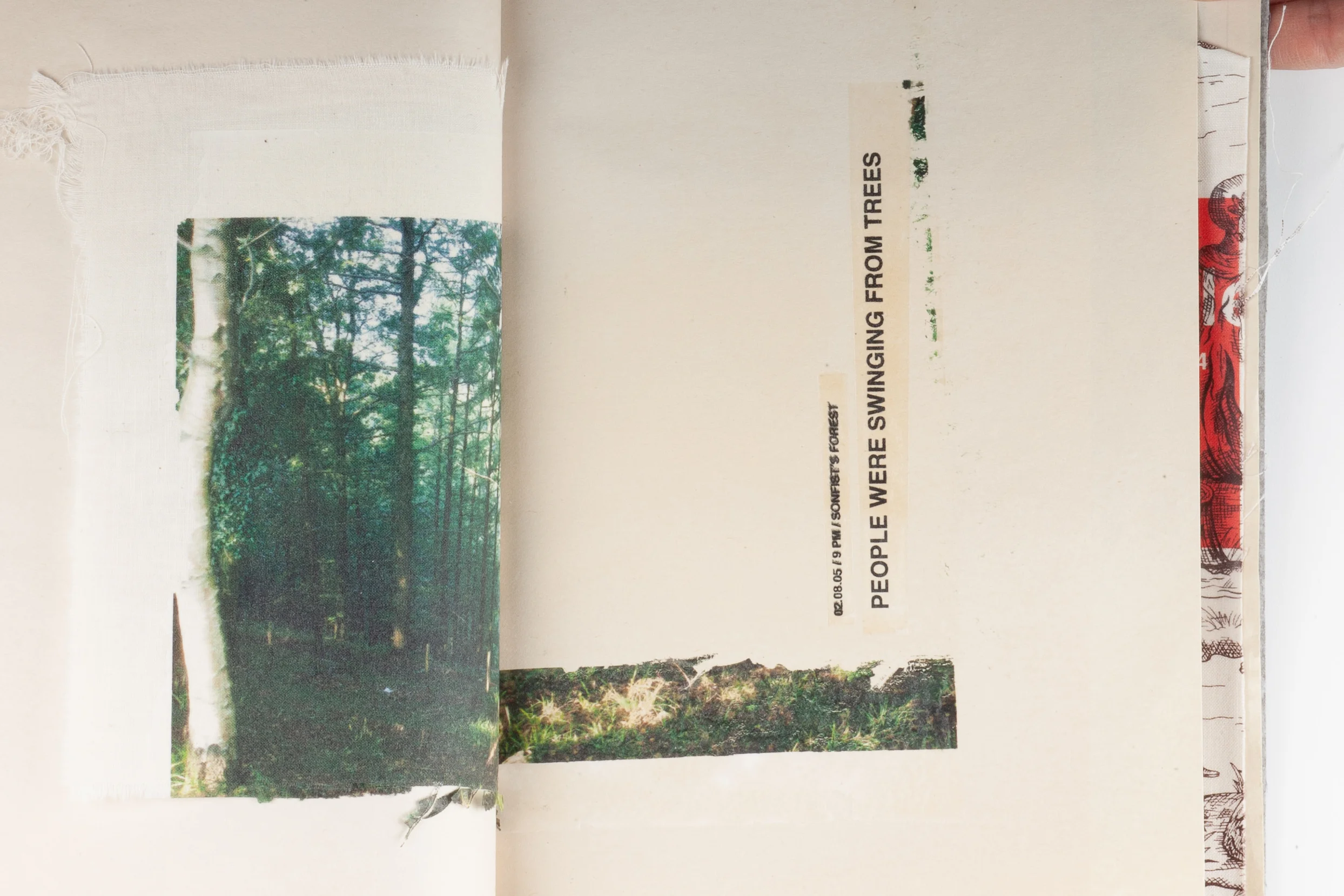 The Hunt / Book, Edition of 1. Transfer, digital printing; paper, fabric, fabric paper. 2005
