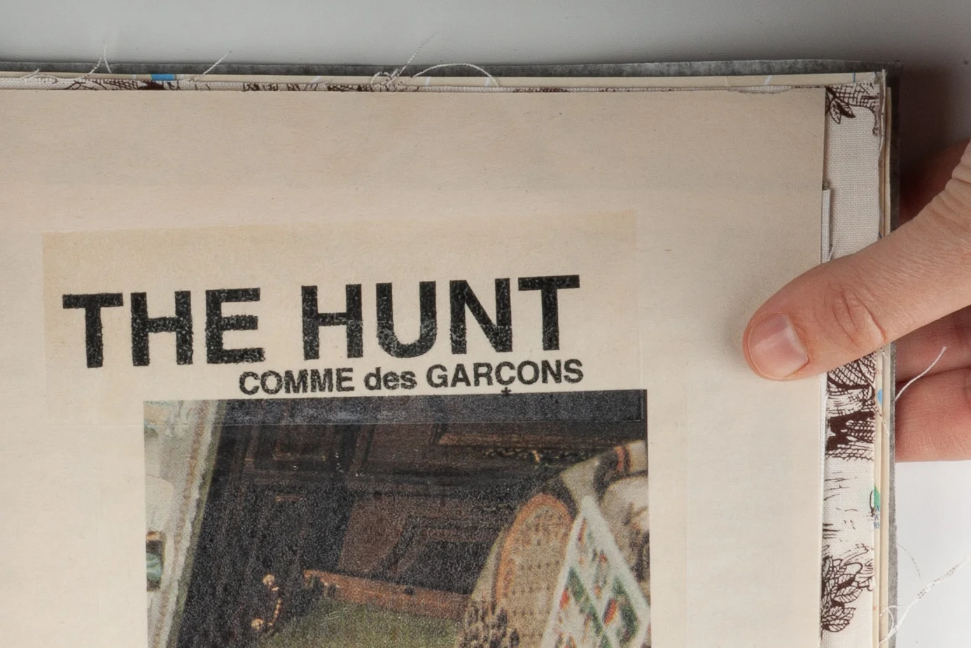 The Hunt, Elizabeth Azen, artist book, book design, graphic design, typography, Comme des Garcons, small press, lookbook, look book, fashion, Rei Kawakubo, Dia Beacon, New York, Myth