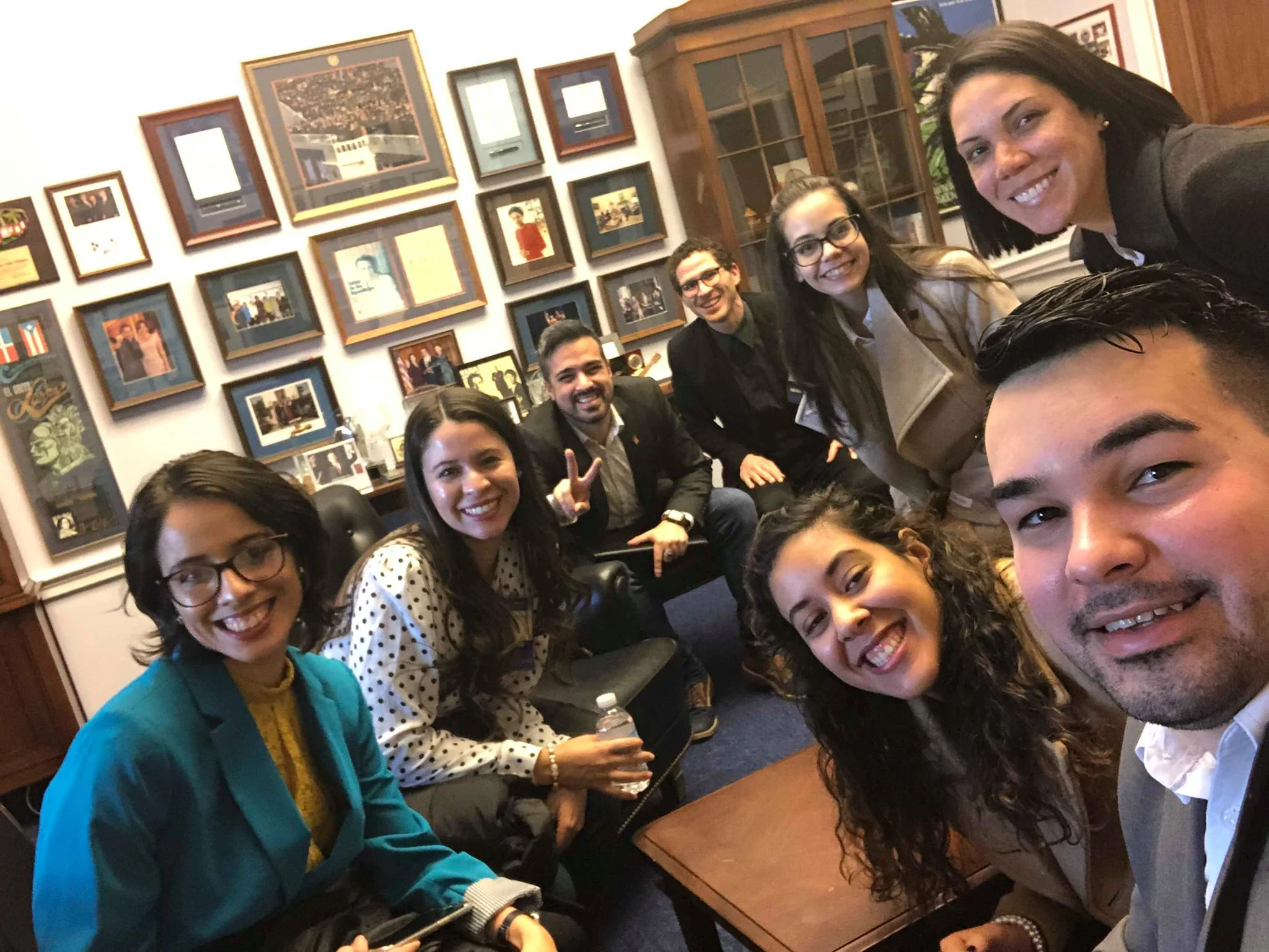 “Selfie” en la oficina de la Representante Nydia Velázquez.