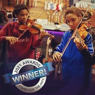 SoundBites is proud to share that we&rsquo;ve been awarded a 2021 #StandForTheArts Award by @OvationTV &amp; @CharterGov!  We are a few short hours away from hosting our 5th Annual fundraising event this evening and are grateful for the support of ou