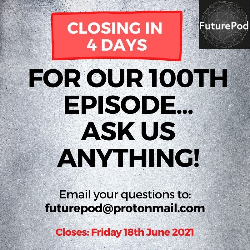 Last chance! If you have a question for our team, they will be answering them as part of our 100th episode...send them through in the next few days 😊 #futurepod #futures #foresight #strategy