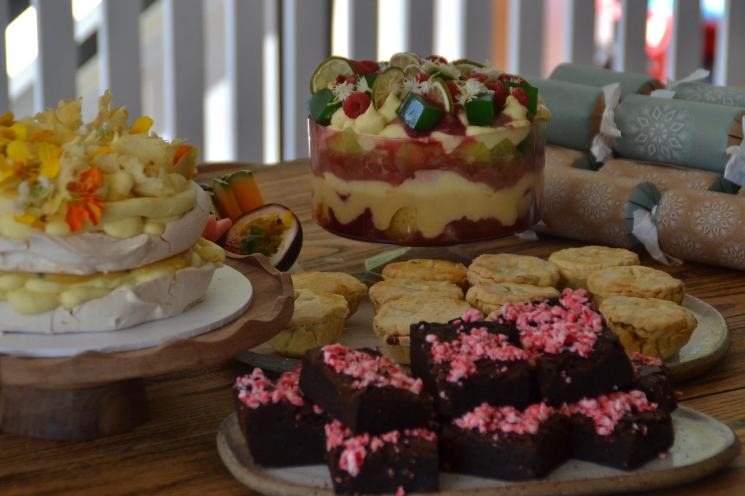 Festive Menu: Candy Cane Peppermint Double Choc Brownies (GF)