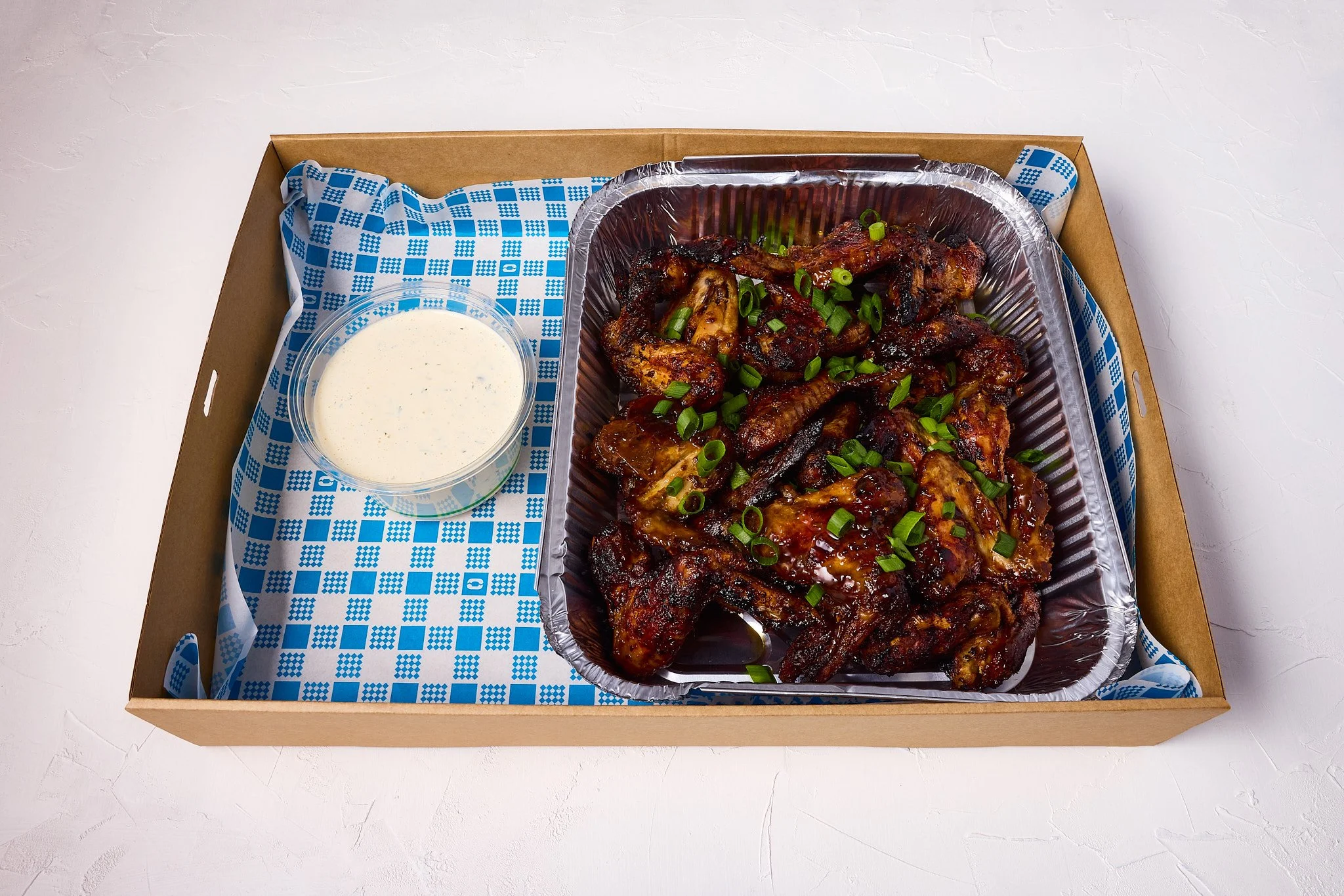 Maple & Spice Glazed Chicken Wings with Ranch Dressing - Heat & Serve (GF)