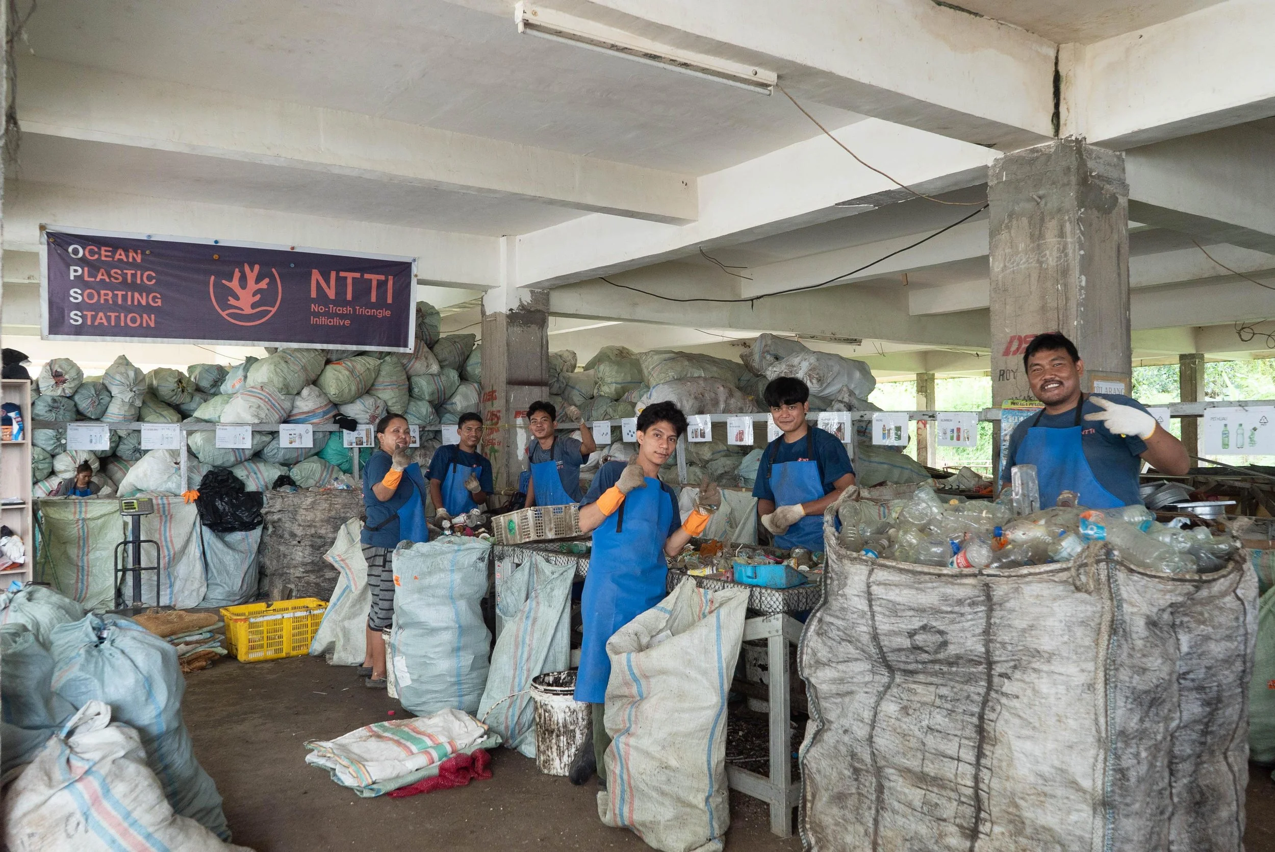 Ocean Bound Plastic Waste Sorting Station