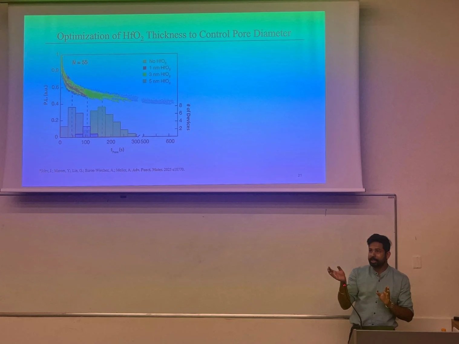 Jostine Joby presented his research in a faculty seminar!