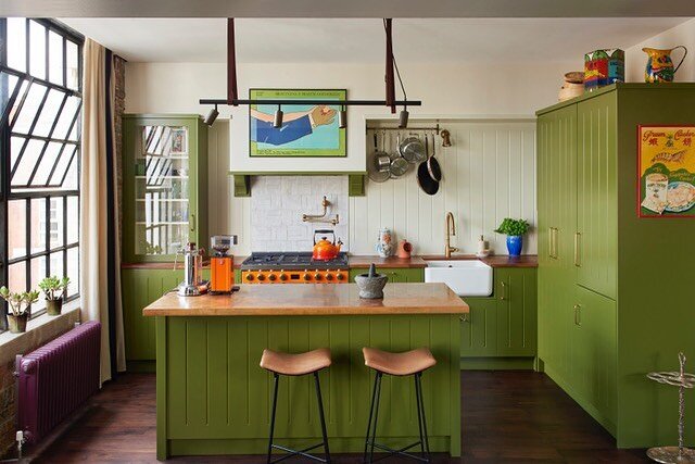 Thank you @houseandgardenuk for featuring us as one of your Up and Coming Designers again! 😊Thrilled to be included alongside some really fabulous people. This gorgeous green kitchen is from our latest London project and featured in the article (lin