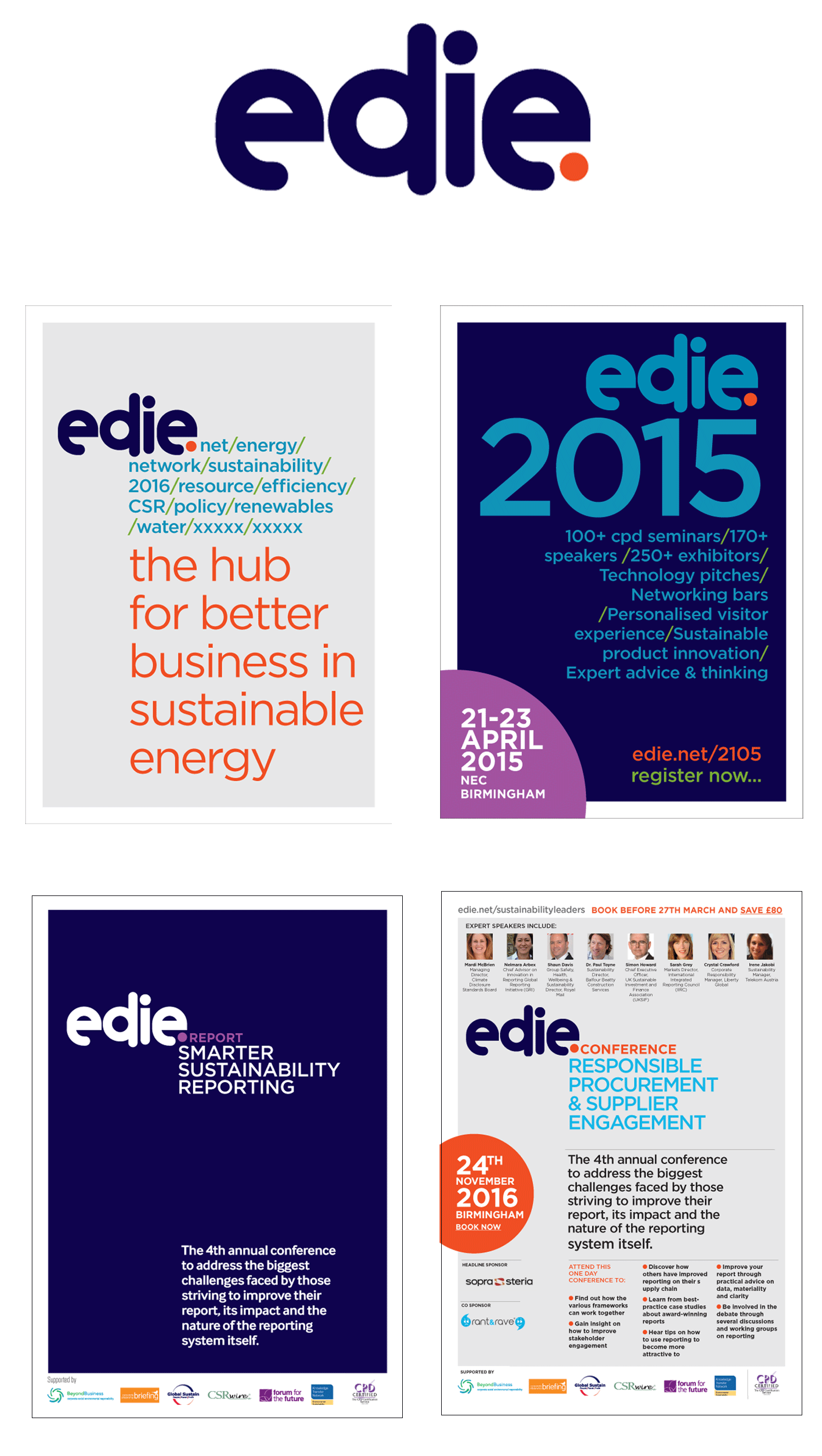 edie. is a hub for the sustainable energy market and has a wide range of application for it’s brand. The right mix of consistency and variety was needed to allow flexibility.