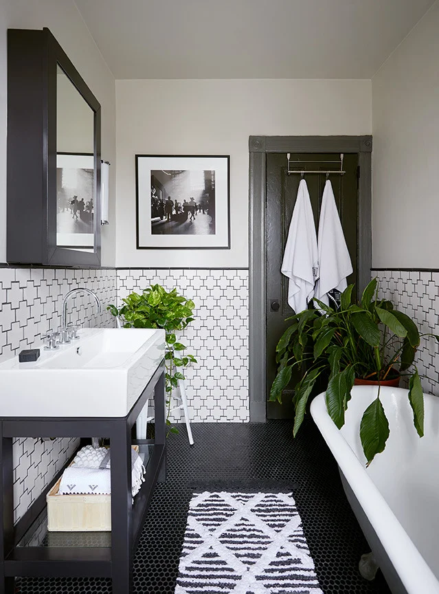 The Nordroom - 25 Inspiring Bathrooms With Geometric Tiles image: Emily Gilbert