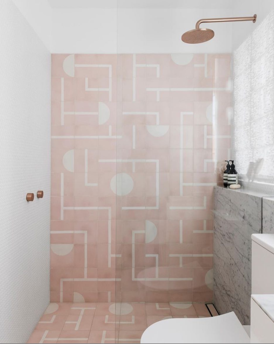 The Nordroom - 25 Inspiring Bathrooms With Geometric Tiles image: Felix Forest