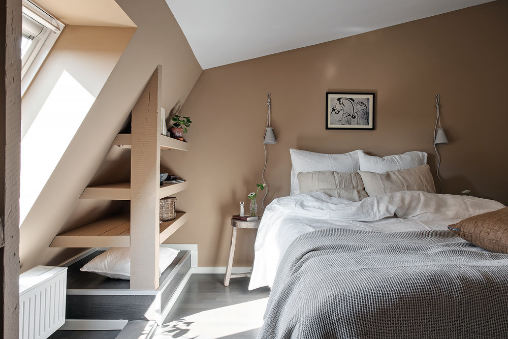 A Scandinavian Attic Apartment Painted In Soft Earthy Tones The Nordroom