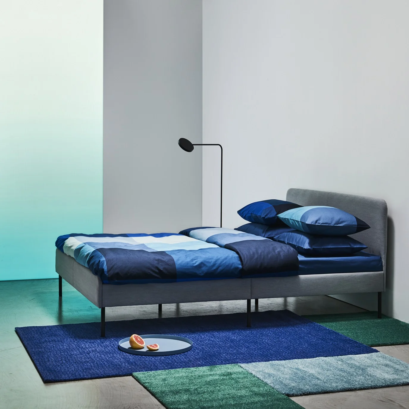 SLATTUN upholstered bed