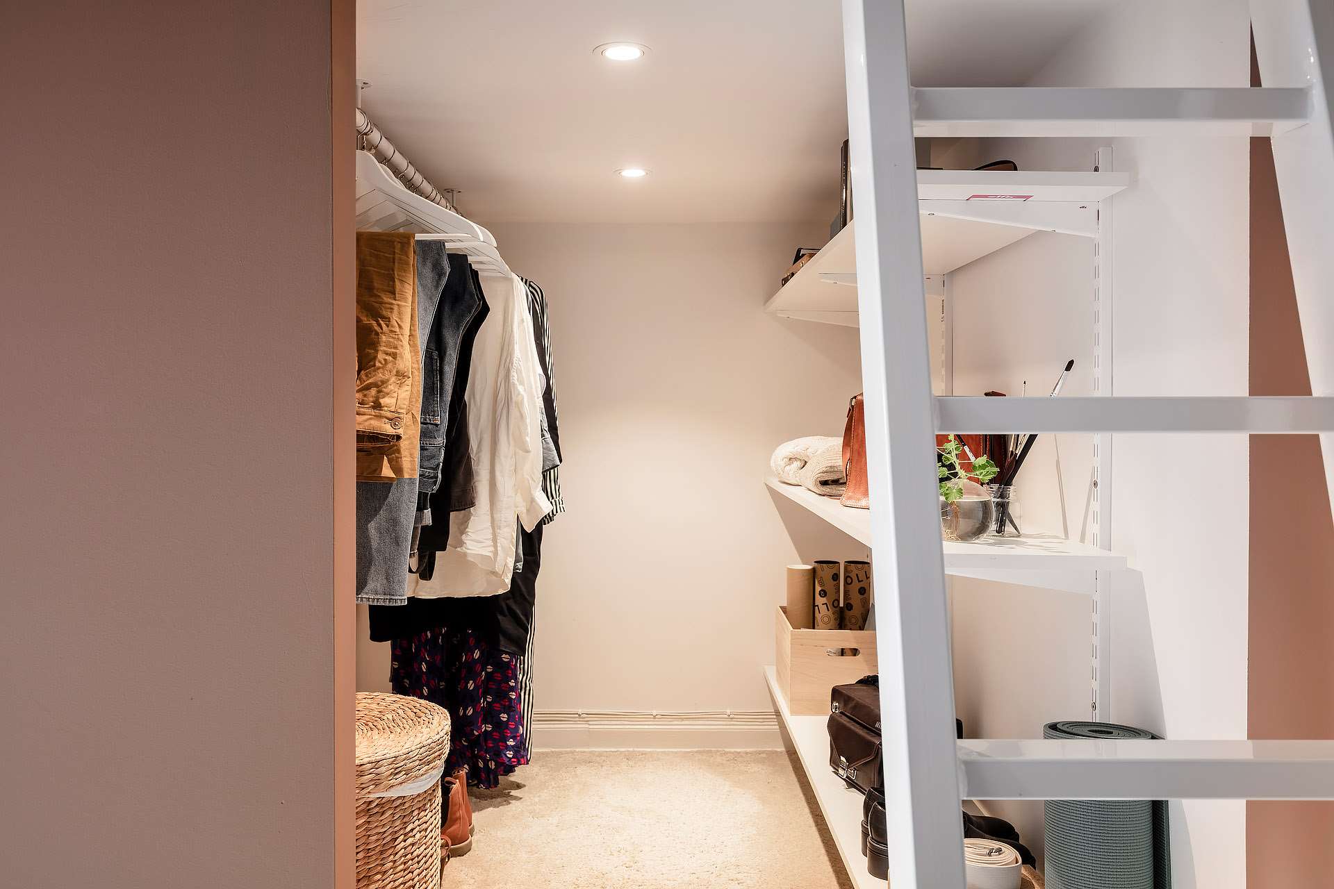 loft bed with walk in closet