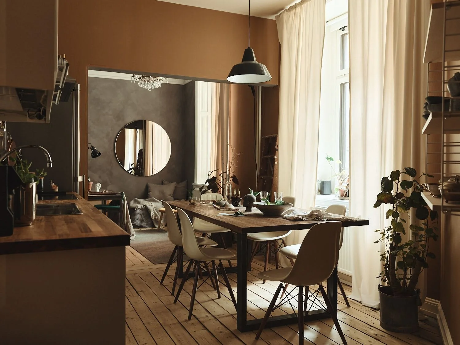 A Small Apartment Decorated In Warm Earth Tones The Nordroom