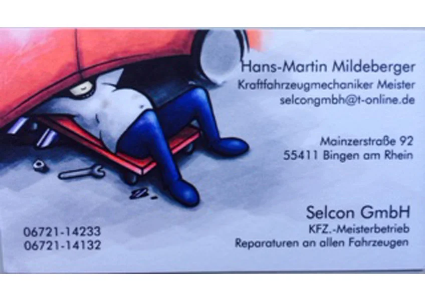 SELCON GMBH Mainzerstraße 92 55411 Bingen Tel. 06721 - 14 23 3 Dekra prüft Dienstags ab 11 Uhr Donnerstags ab 8 Uhr