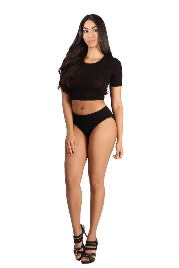 Crop Top &amp; Brief Lounge Set