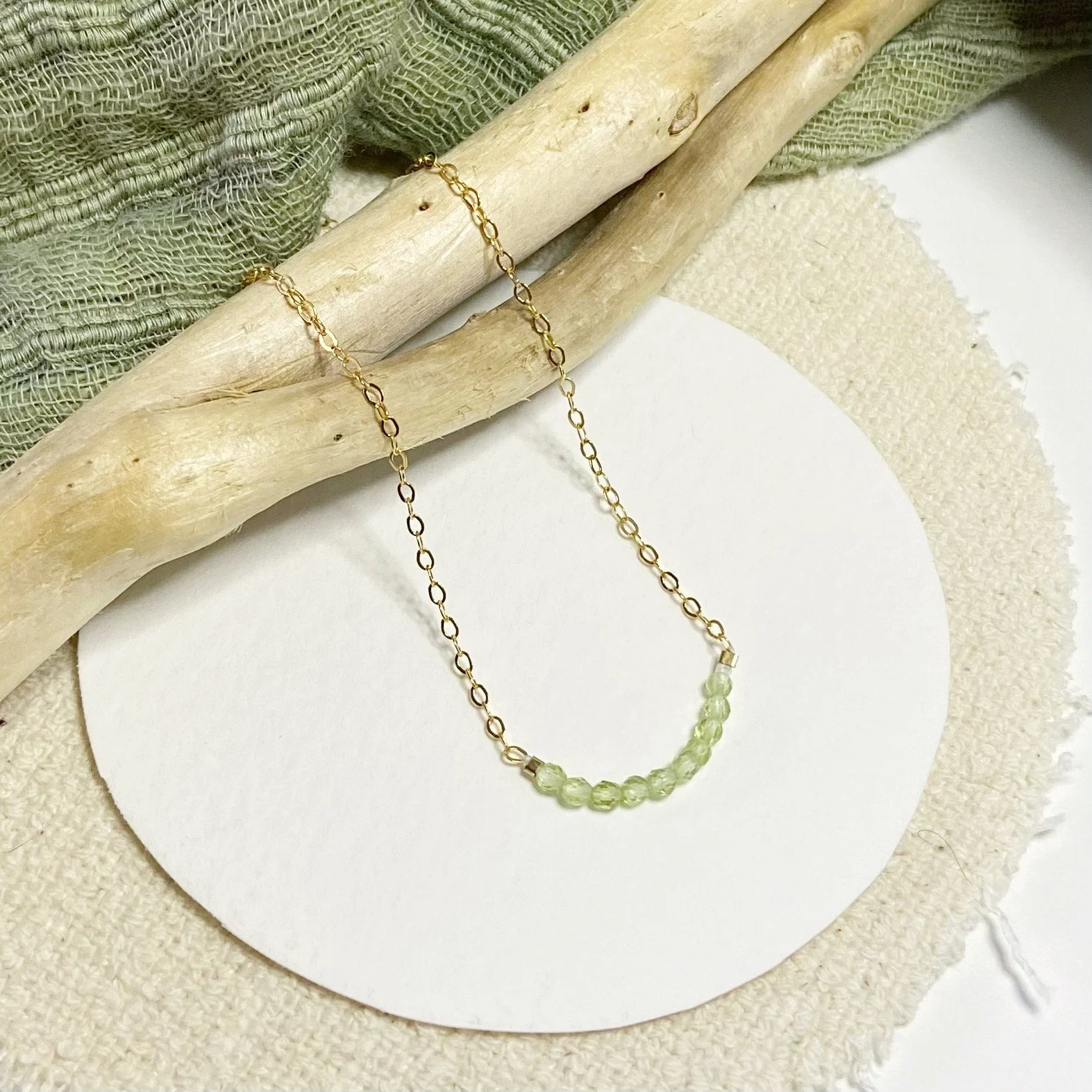 14k Everyday Essential Necklace - Peridot