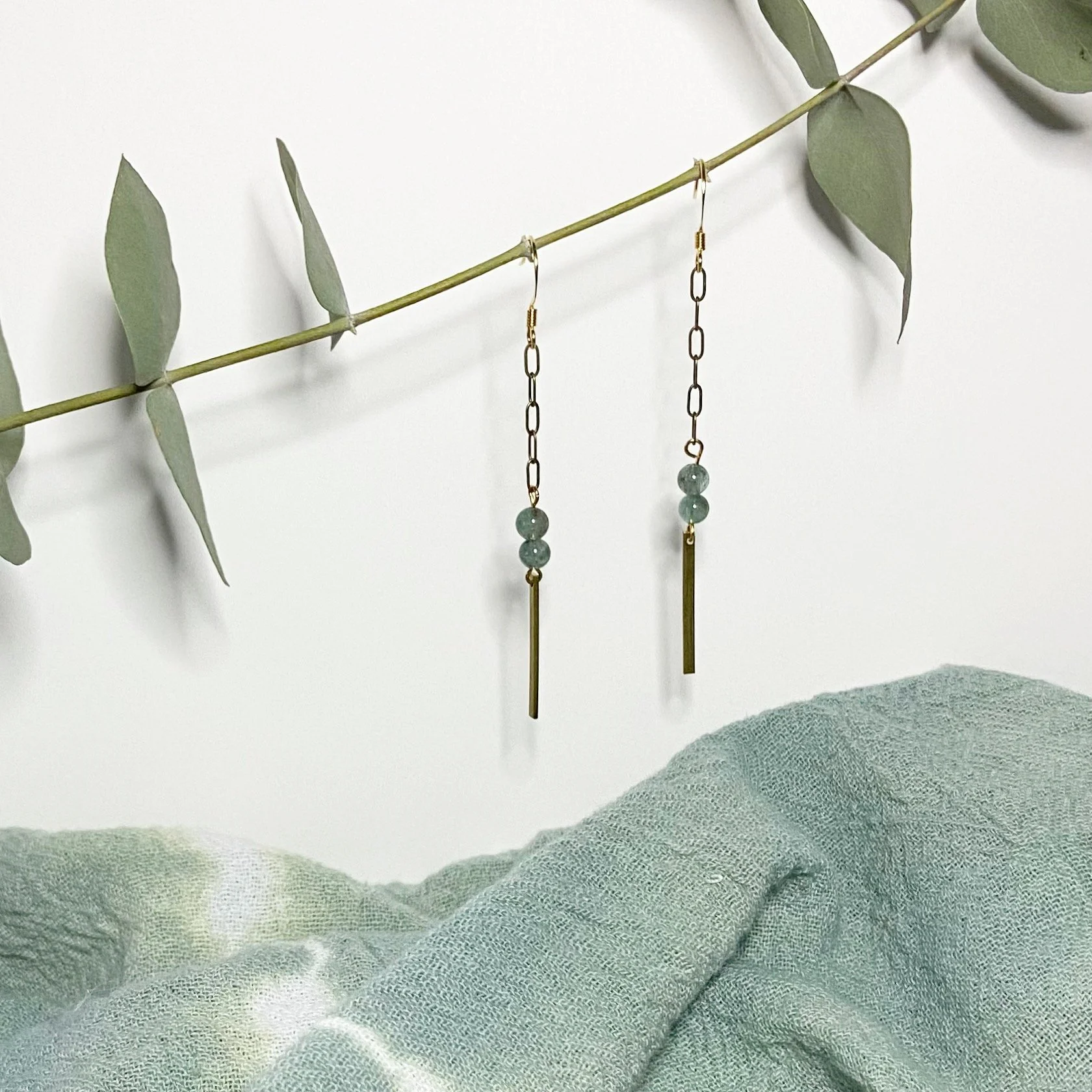Brass Earrings - Sun Rays