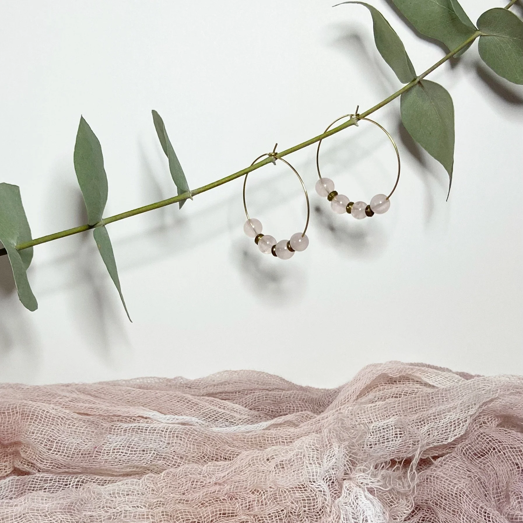 Brass Earrings - Marina Hoops