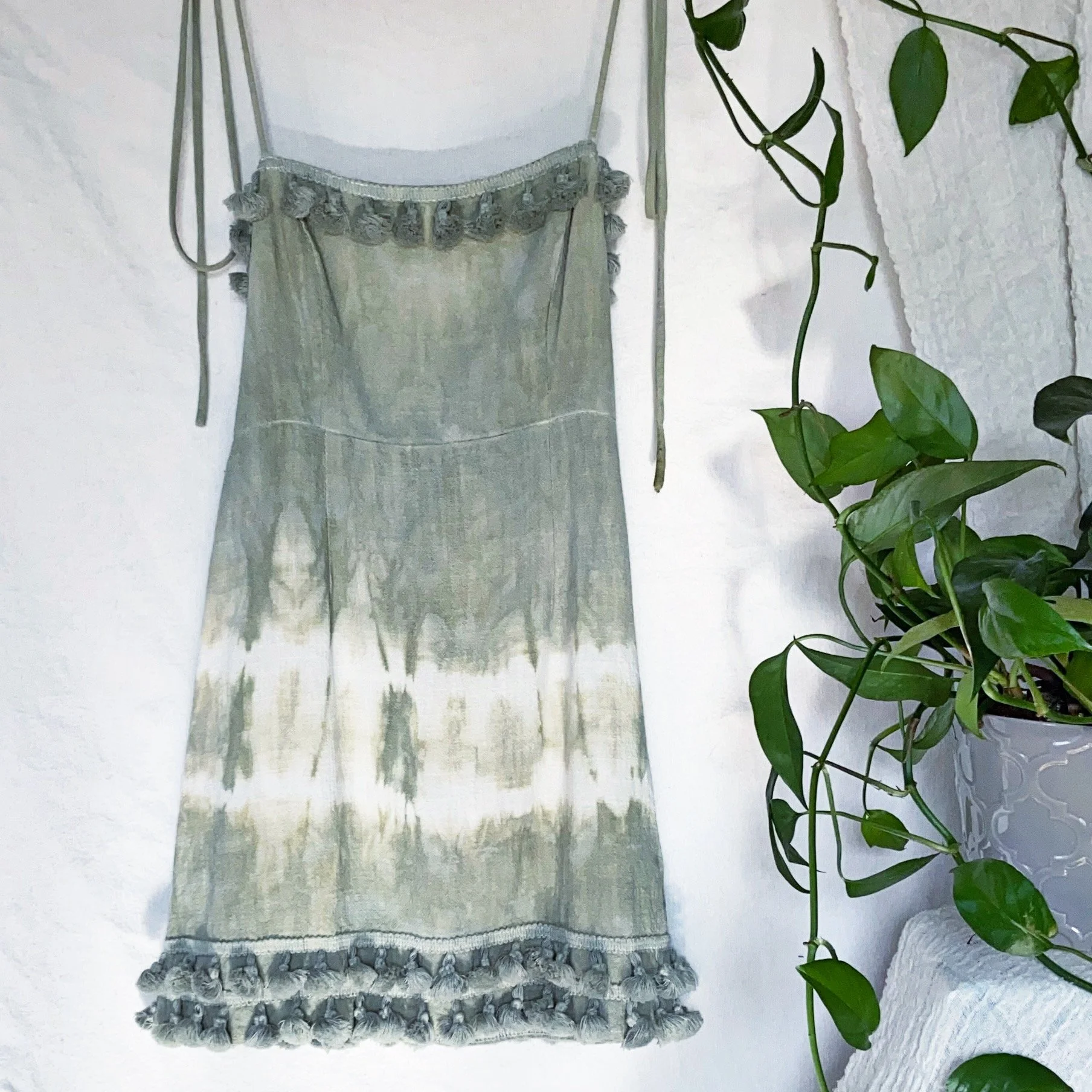 Tourmaline Linen Tie Top/Tunic